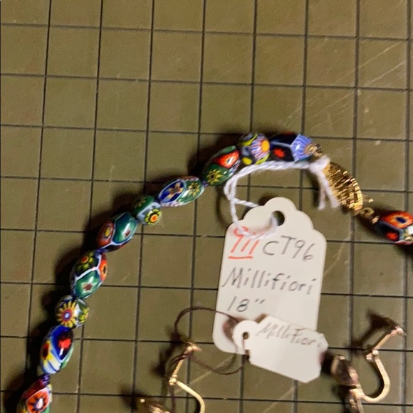 Vintage Millifiori 18” necklace and earrings - Picture 7 of 8